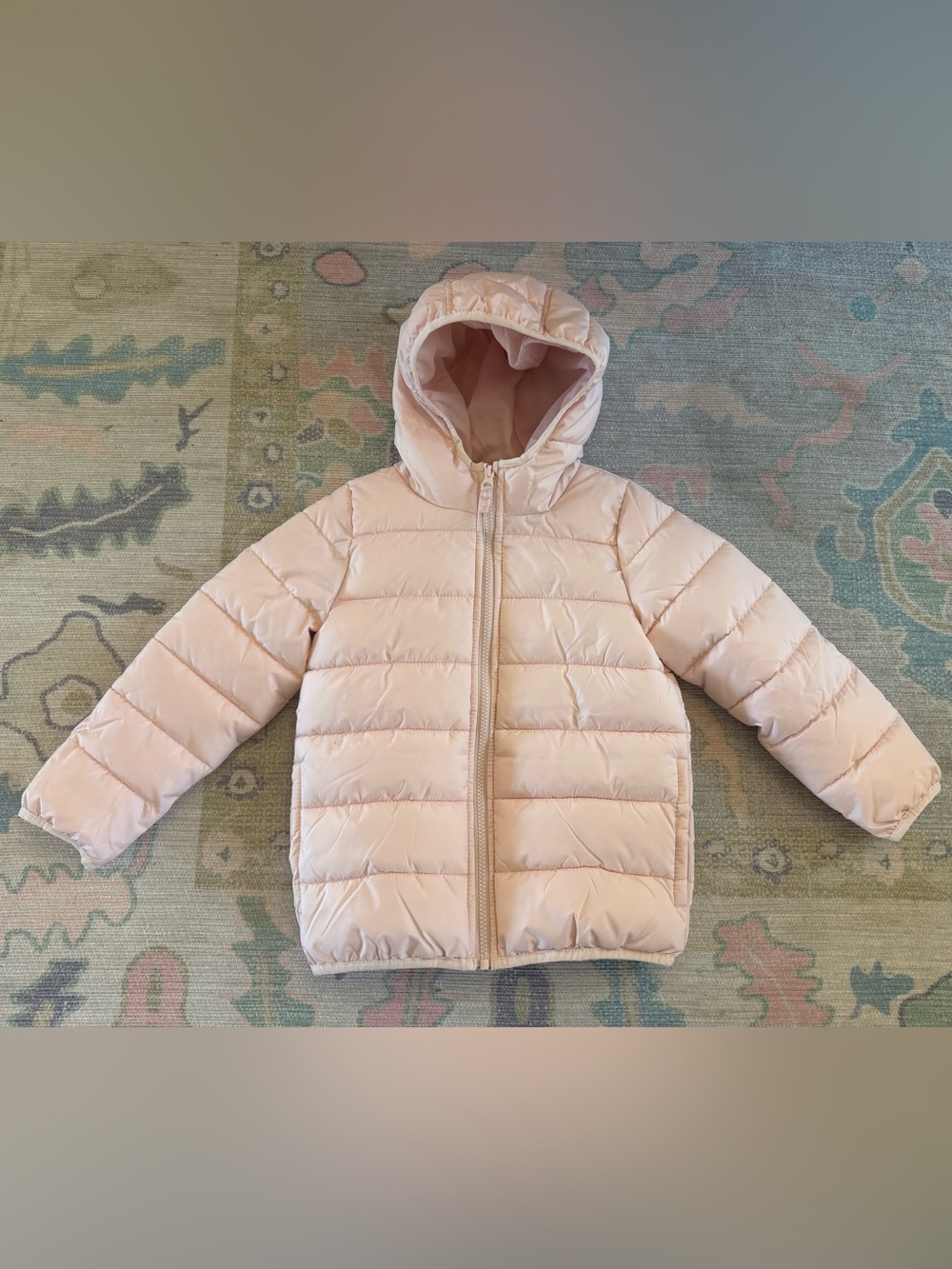 Carters Size 6 Light Pink Kids Hooded Puffer Jacket - Soft Winter Coat